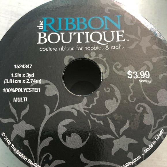 Basketballs And Stars Polyester 1.5” Ribbon Lot - Picture 3 of 3